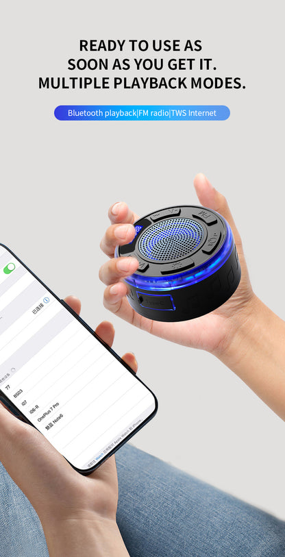 [GOLD] Aquro S3 Ultra – IPX7 Waterproof Shower Speaker with RGB Light & LED Display