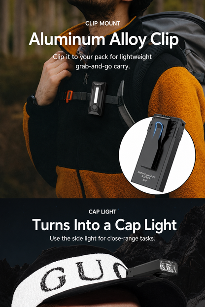 [GOLD] High-Performance Clip-On EDC Flashlight with Magnetic Base