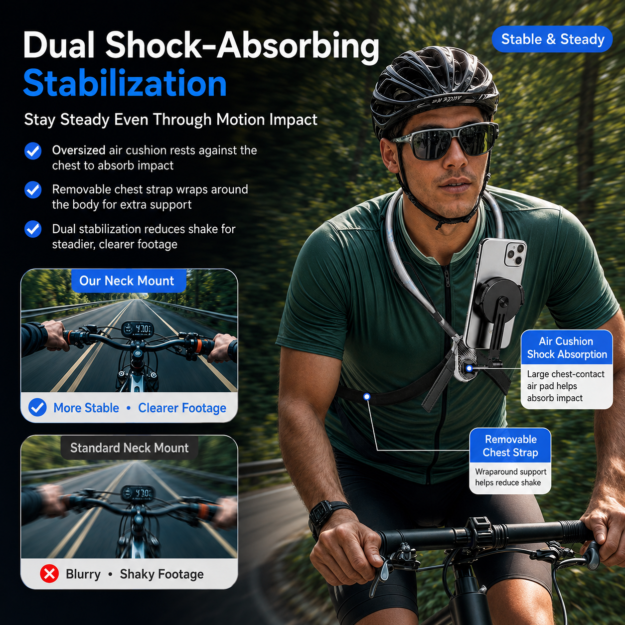 [GOLD] Varnelo 2-in-1 POV Neck Mount