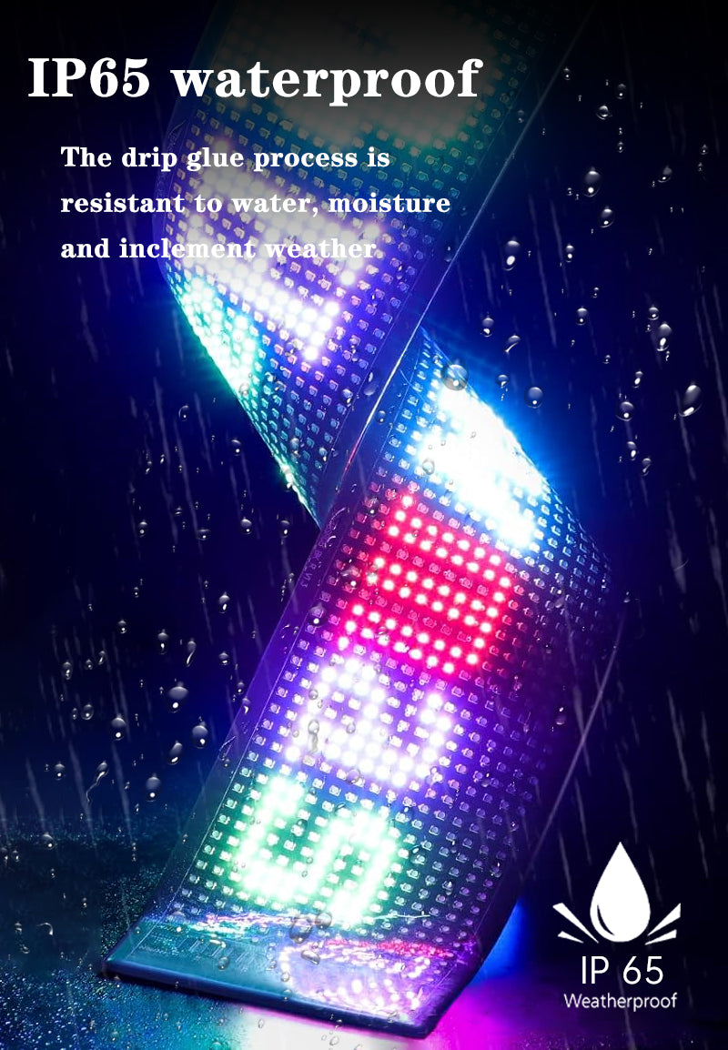 [GOLD] GlowPanel X – Programmable Car LED Display with Smart Remote Control