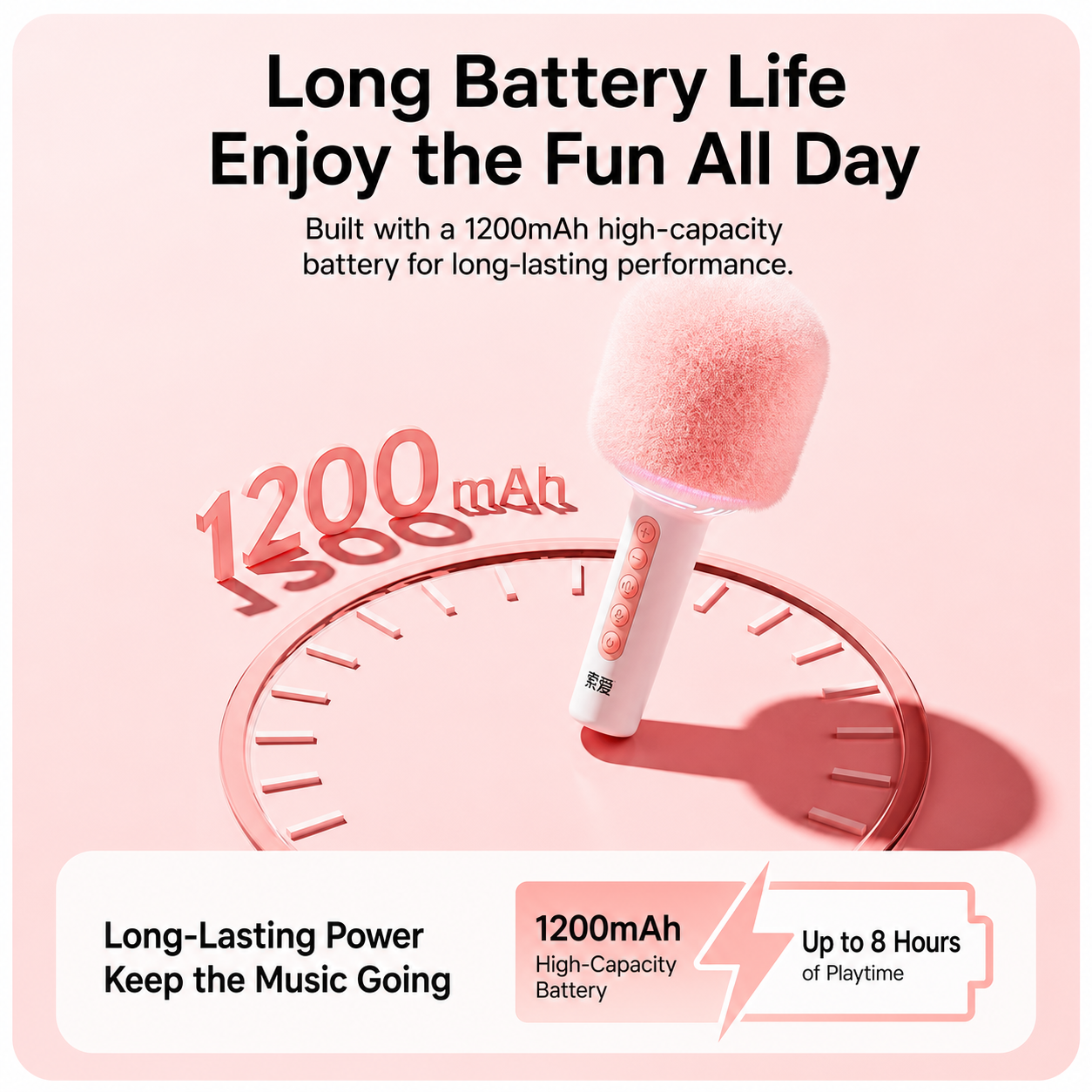 [GOLD] SOAIY All-in-One Bluetooth Karaoke Microphone with Built-In Speaker