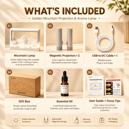 [GOLD #159.Ep444] Golden Mountain 3-in-1 Projection & Aroma Lamp