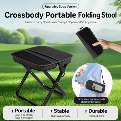 [GOLD] 2-in-1 Folding Stool Crossbody Bag
