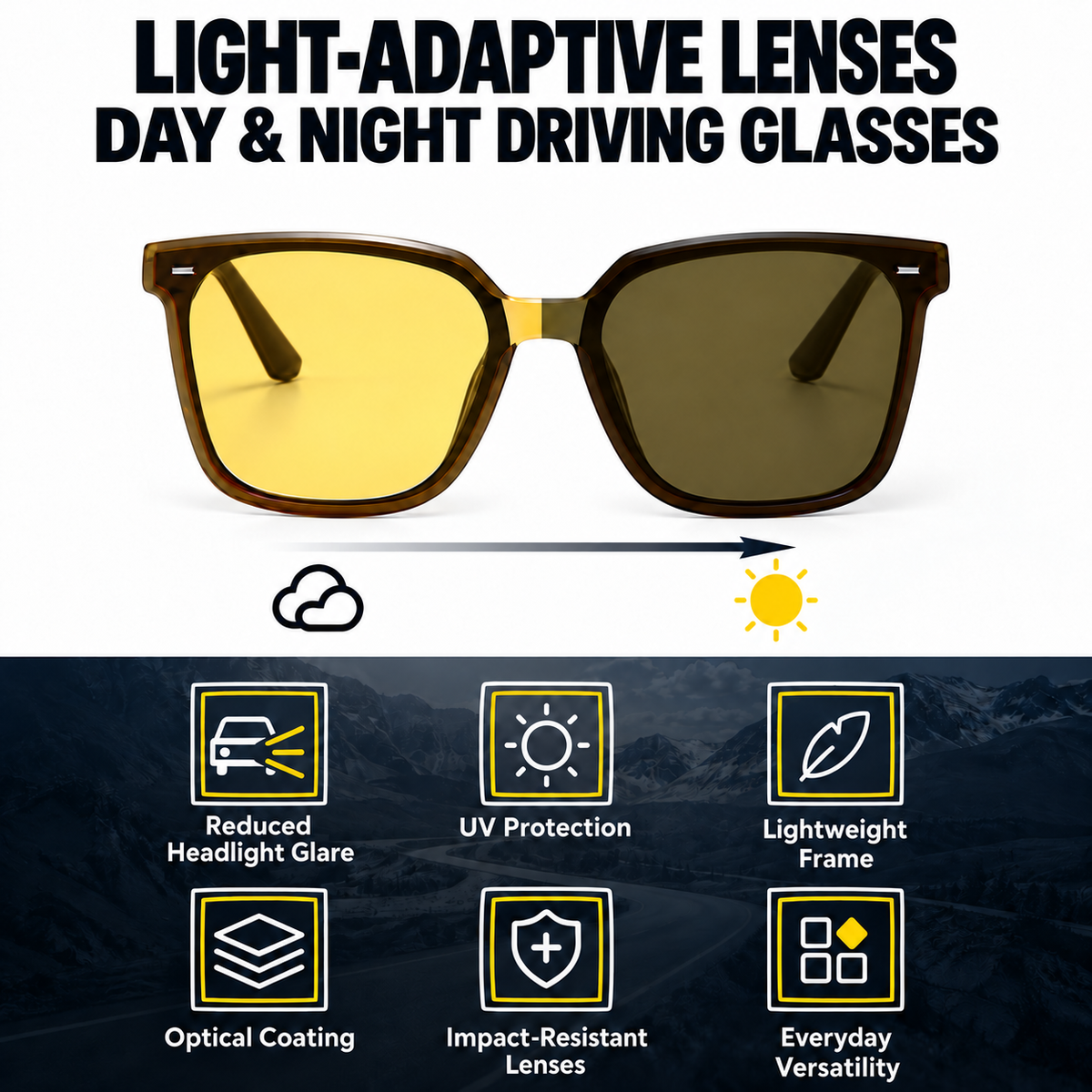 [GOLD #162-Ep.451] DuskShift Light-Adaptive Day & Night Driving Glasses