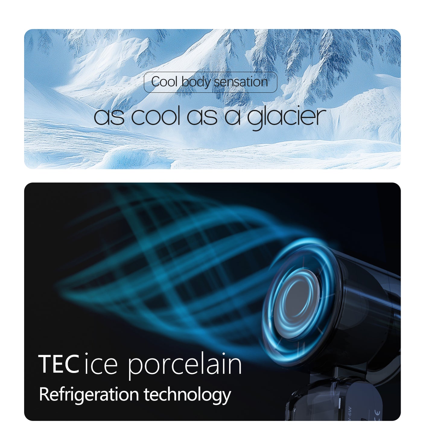 [GOLD] IceRush Turbo – Handheld Fan with Instant Cooling Plate & LED Light