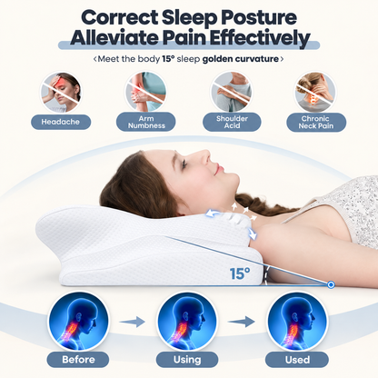[GOLD #161.Ep448] Pain Relief Ergonomic Butterfly Pillow – Cooling Memory Foam