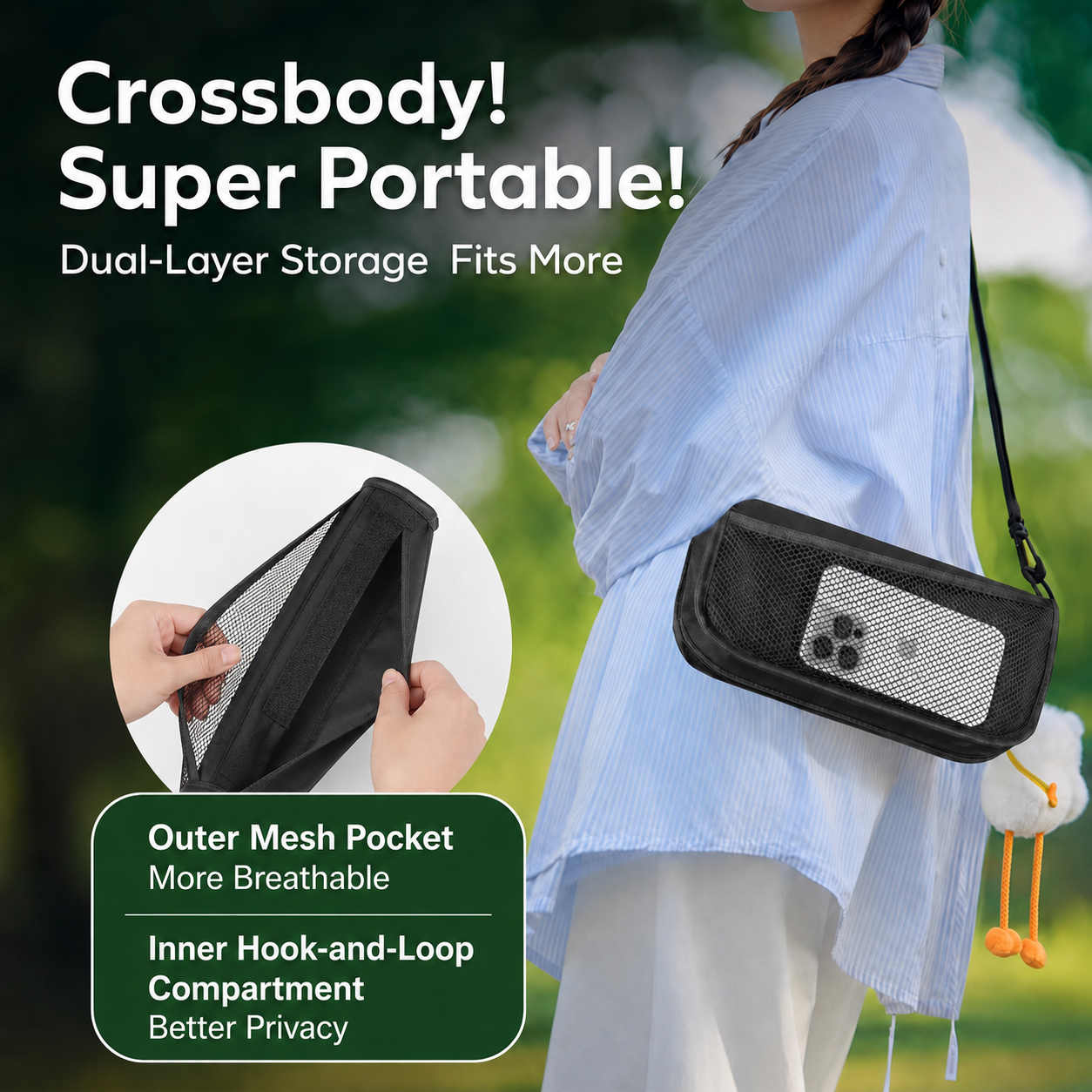 [GOLD] 2-in-1 Folding Stool Crossbody Bag