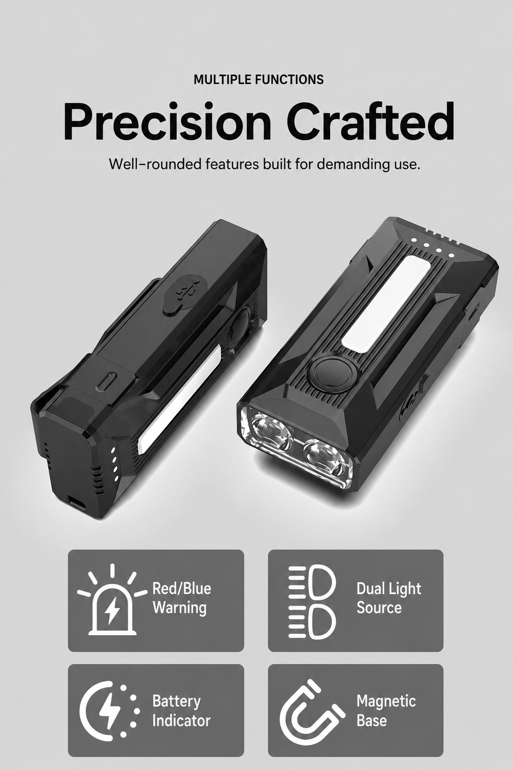 GOLD] High-Performance Clip-On EDC Flashlight with Magnetic Base
