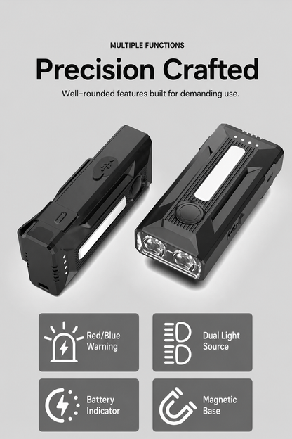 [GOLD] High-Performance Clip-On EDC Flashlight with Magnetic Base