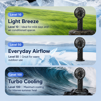 [GOLD] AERVOX HyperJet Brushless 100-Speed Handheld Fan