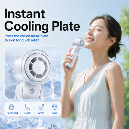 [GOLD] FrostBreeze 3-in-1 Cooling Mist Fan with Semiconductor Cooling Plate