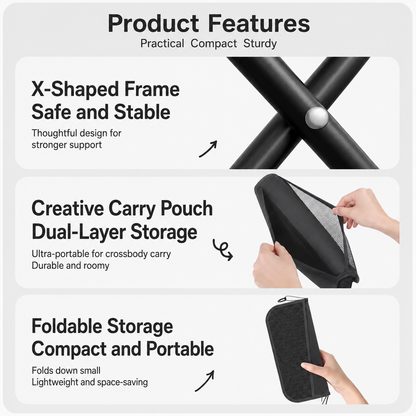 [GOLD] 2-in-1 Folding Stool Crossbody Bag