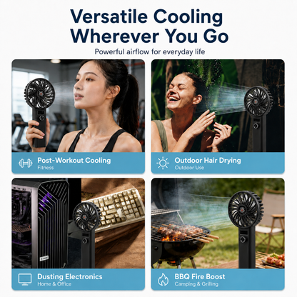 [GOLD] AERVOX HyperJet Brushless 100-Speed Handheld Fan