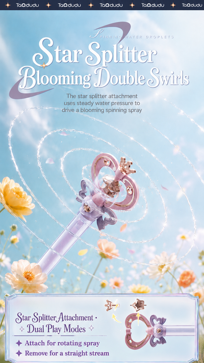 [GOLD] 2 PCs Fairy Wand Water Squirter – Spinning Spray & Straight Stream Modes