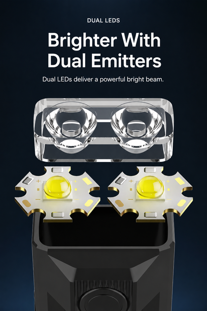 [GOLD] High-Performance Clip-On EDC Flashlight with Magnetic Base