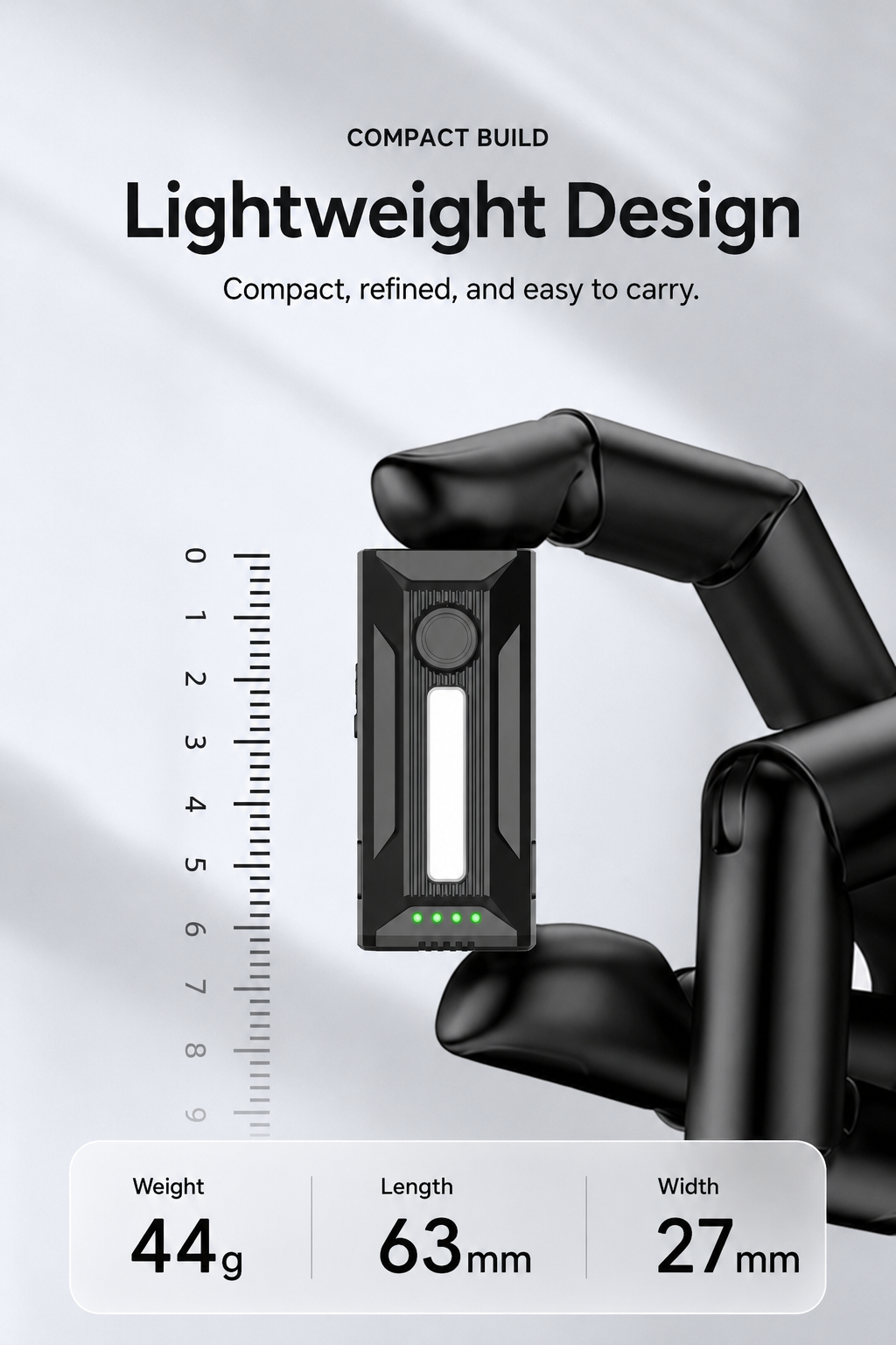 [GOLD] High-Performance Clip-On EDC Flashlight with Magnetic Base