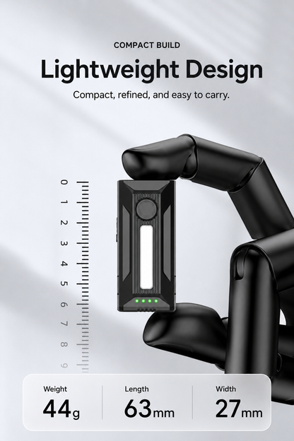 [GOLD] High-Performance Clip-On EDC Flashlight with Magnetic Base