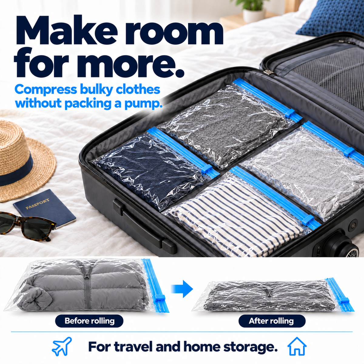 [GOLD #164-Ep.456] Roll & Pack – No-Pump Vacuum Compression Bags