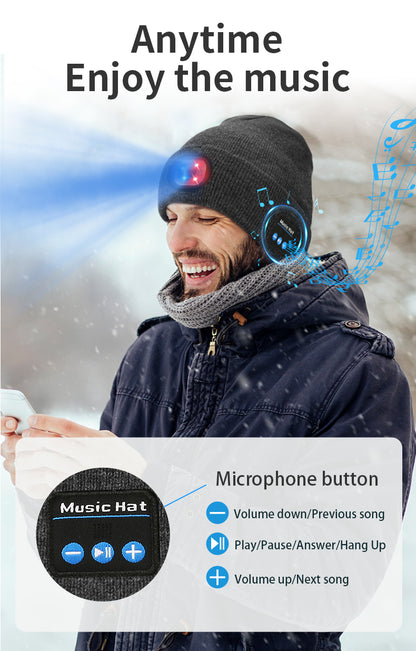 [GOLD] Smart Bluetooth Beanie with Headlamp