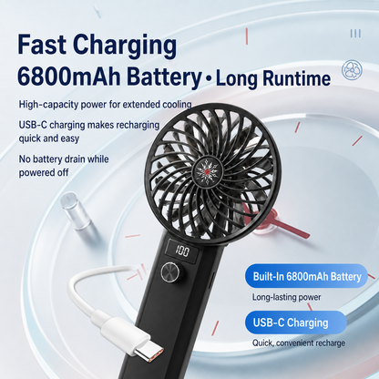 [GOLD] AERVOX HyperJet Brushless 100-Speed Handheld Fan