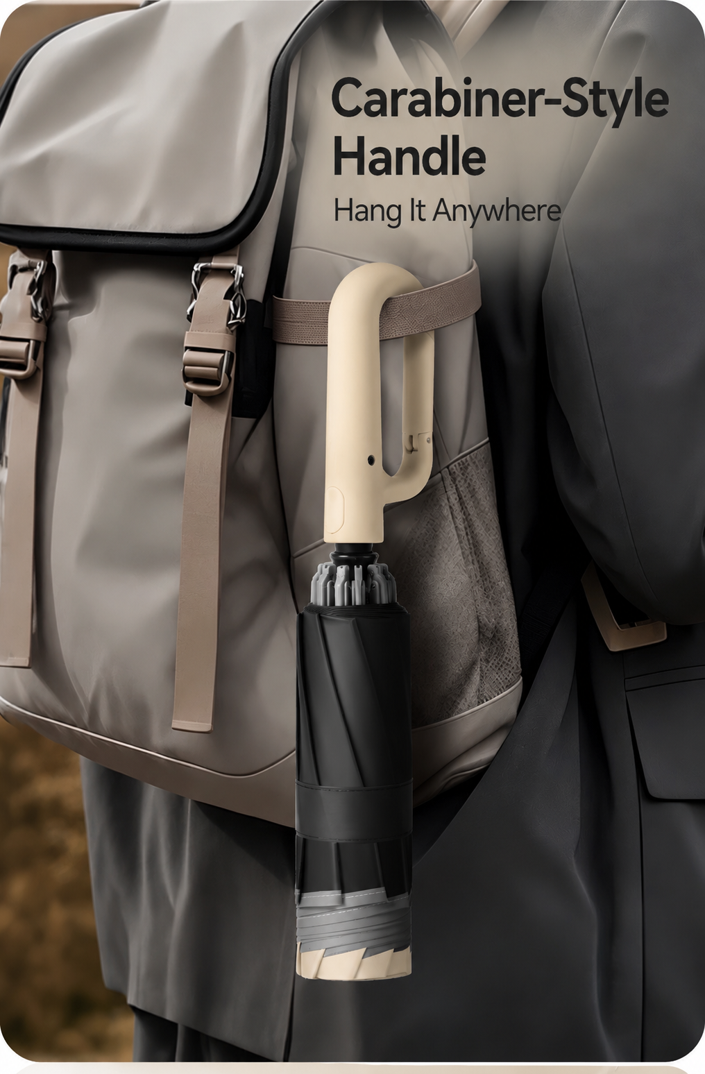 [GOLD] StormGuard Reverse Umbrella – Wind-Resistant Automatic Folding Umbrella with Reflective Trim & UV-Blocking Coating