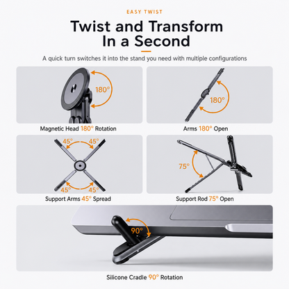 [GOLD] 4-in-1 Foldable Magnetic Device Stand