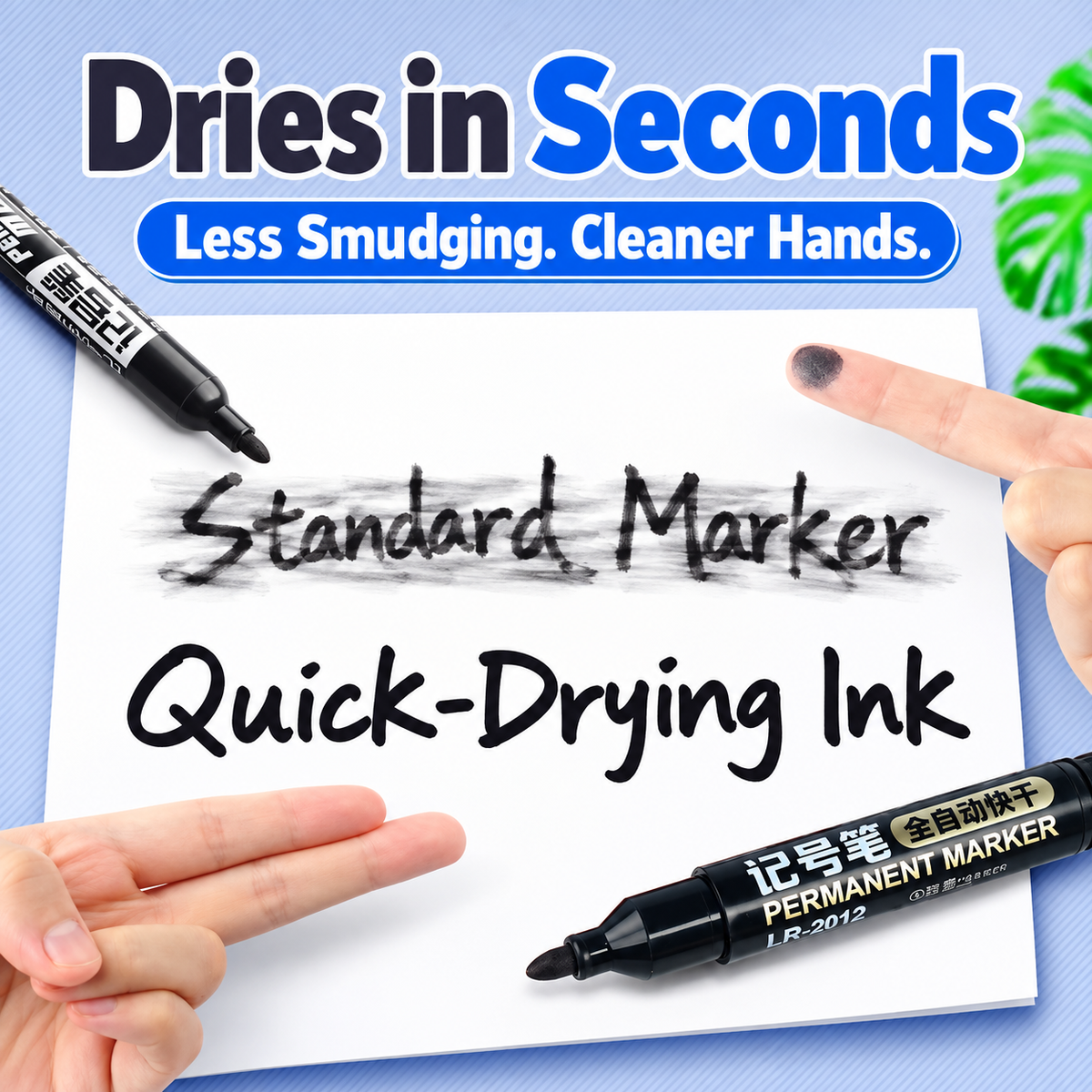 [GOLD #160.Ep446] 9-Pack Heavy-Duty Multi-Surface Permanent Markers