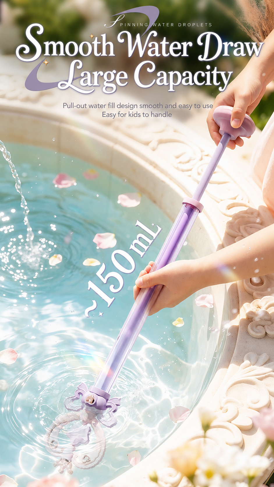 [GOLD] 2 PCs Fairy Wand Water Squirter – Spinning Spray & Straight Stream Modes