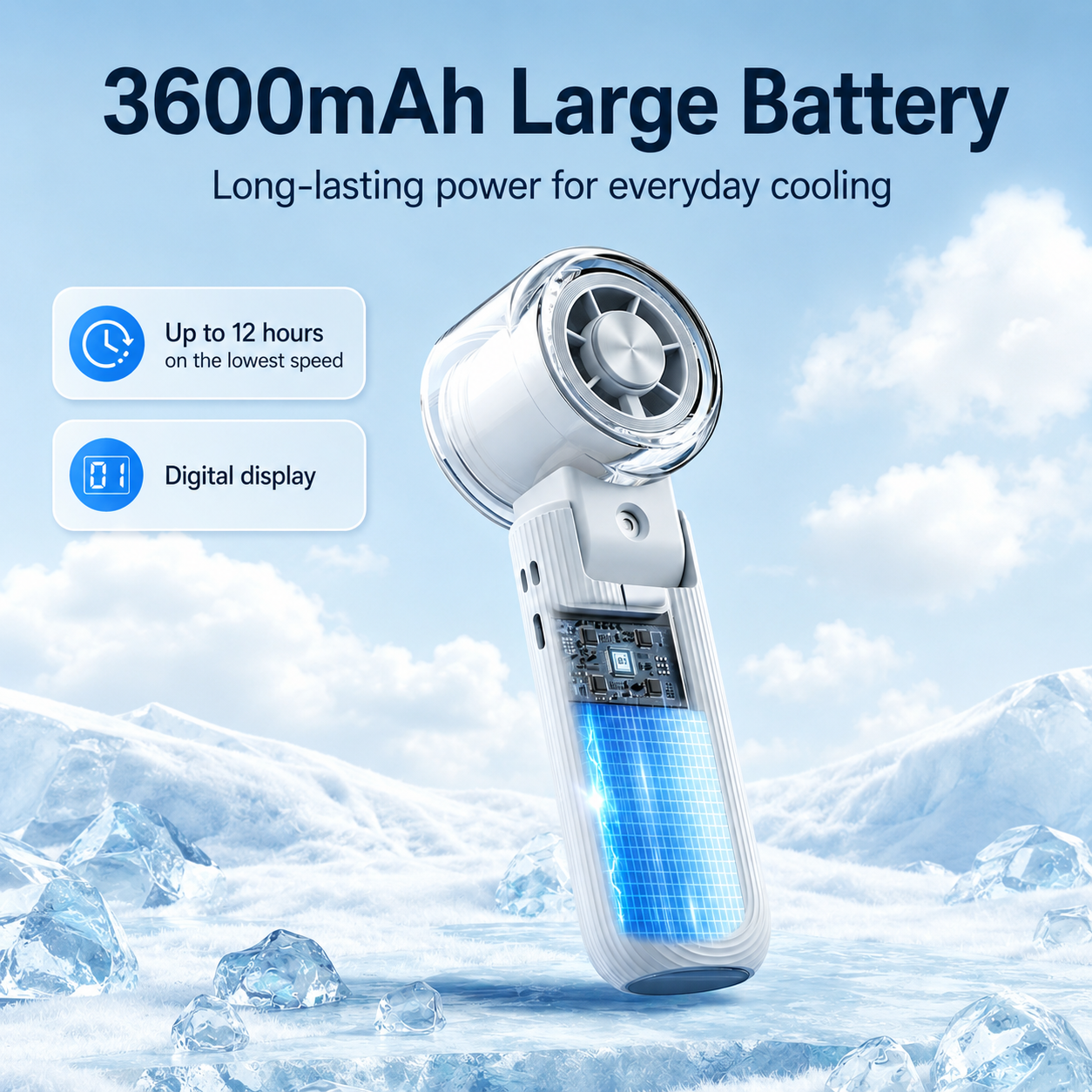 [GOLD] FrostBreeze 3-in-1 Cooling Mist Fan with Semiconductor Cooling Plate