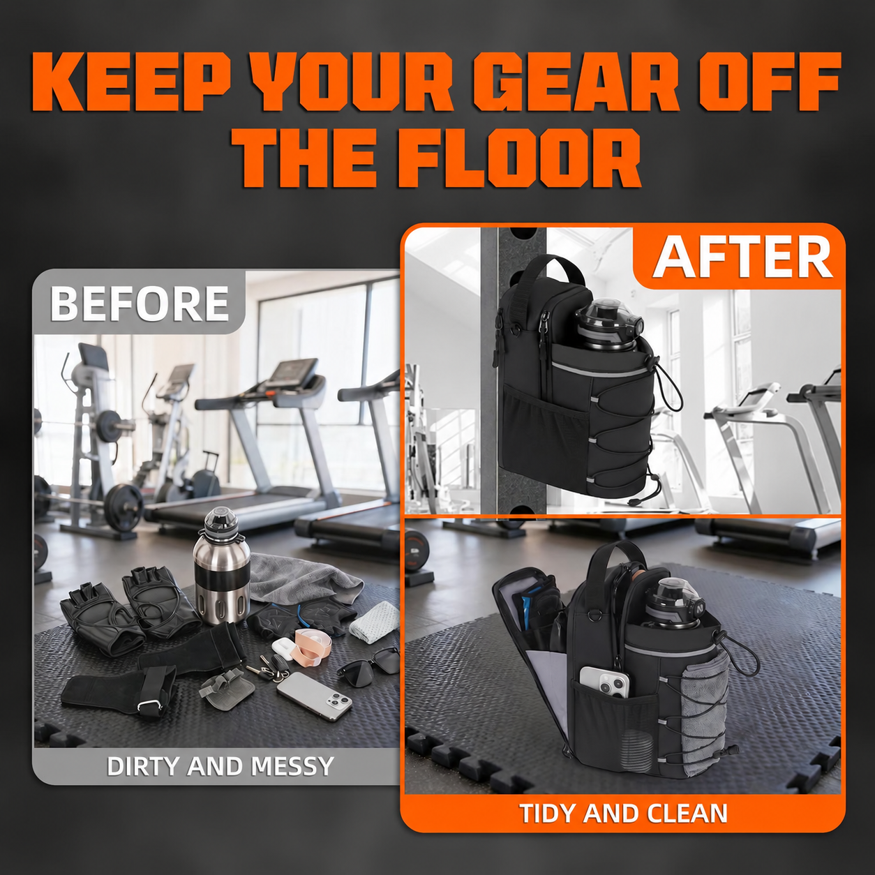 MagRack Magnetic Gym Gear Bag — main product photo