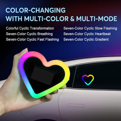 [GOLD] LumiHeart RGB Wireless Car Window Light With Smart Lighting