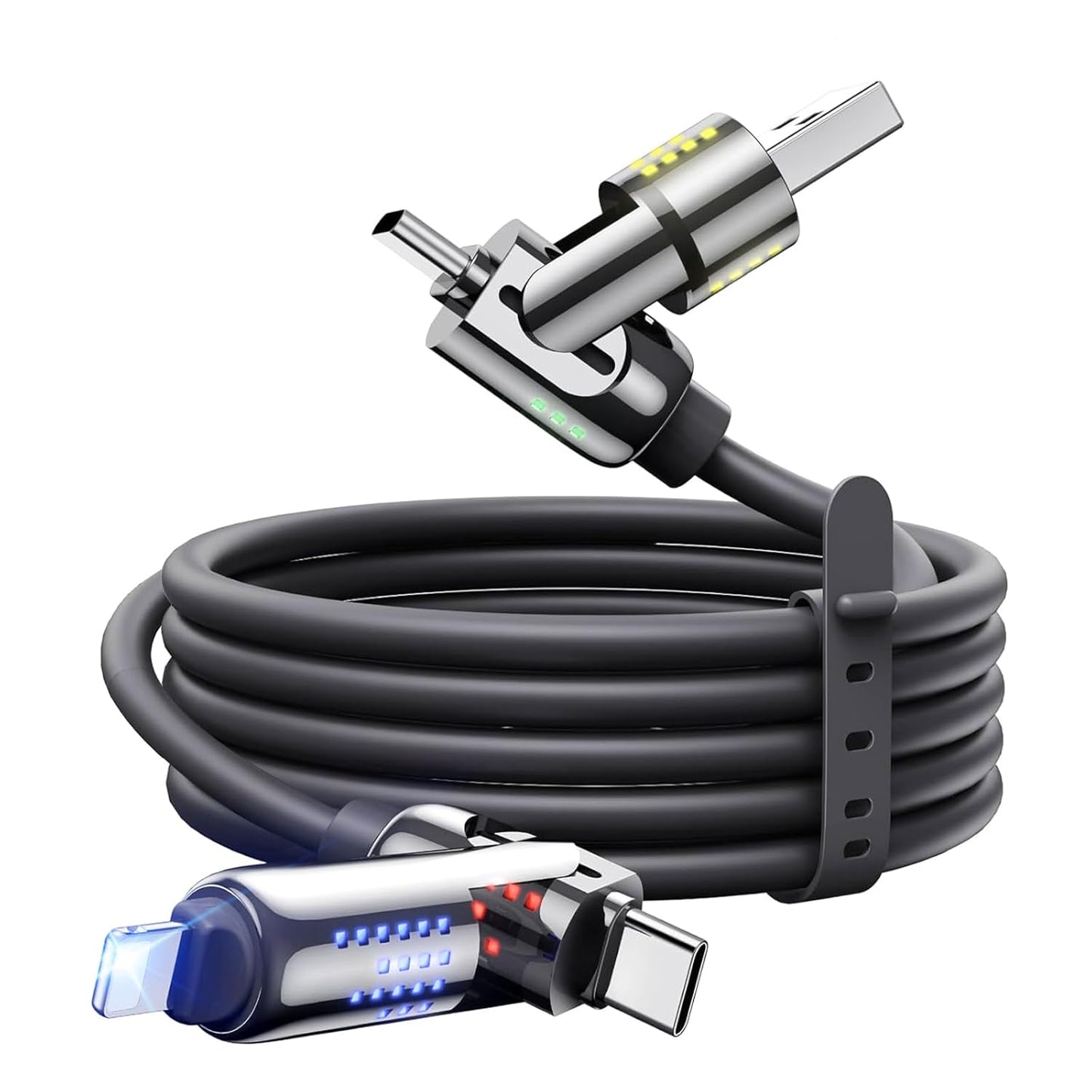 [GOLD] UniCore 240W 4-in-1 Fast Charging Cable – One Cable for Every Device