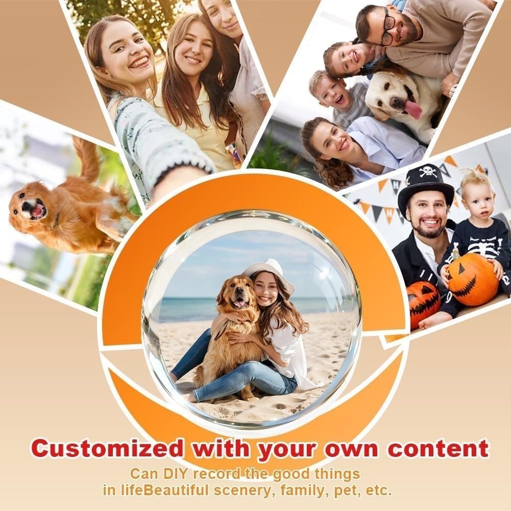 [GOLD] LumiOrb WiFi Crystal Ball – 3D Video & Photo Memory Sphere