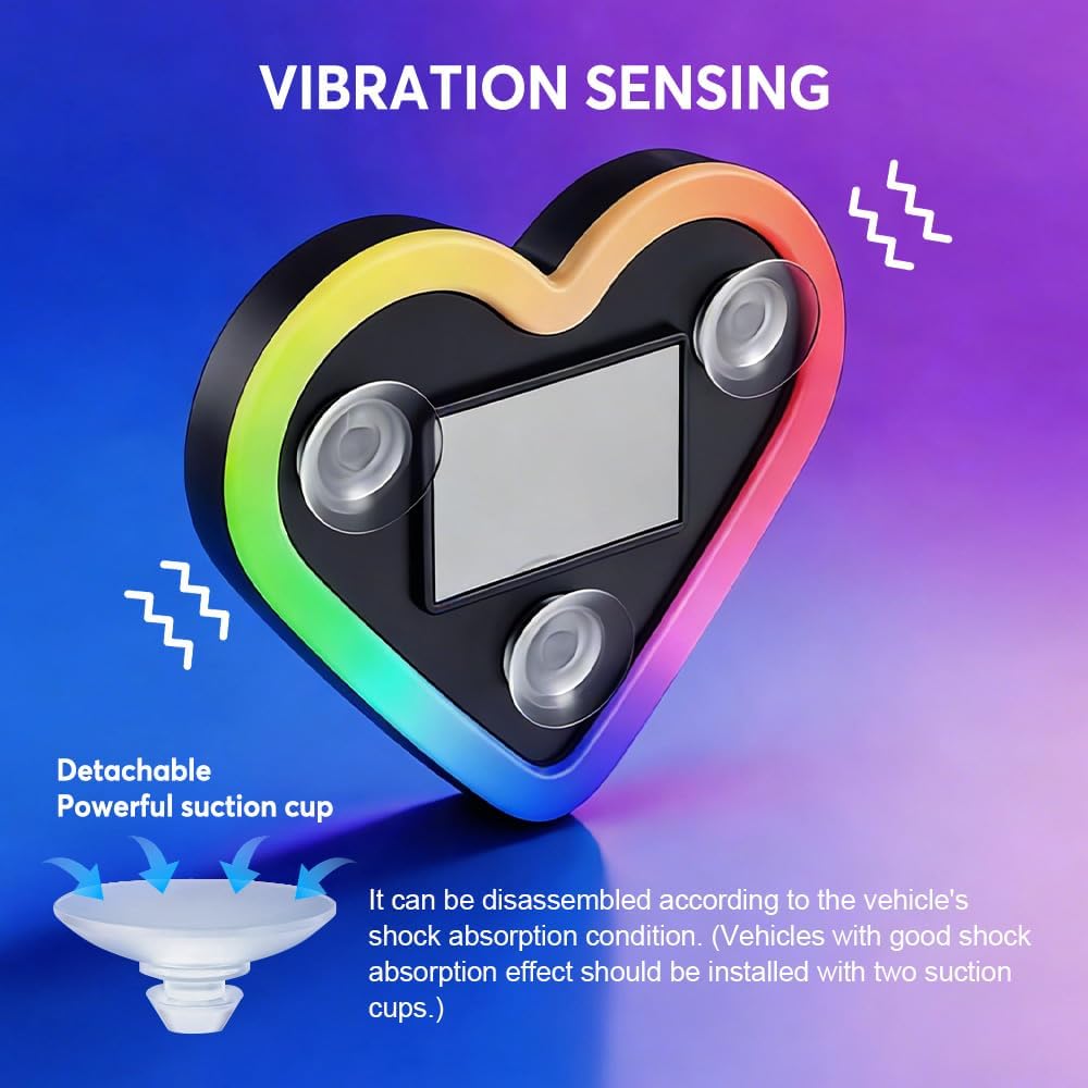 [GOLD] LumiHeart RGB Wireless Car Window Light With Smart Lighting