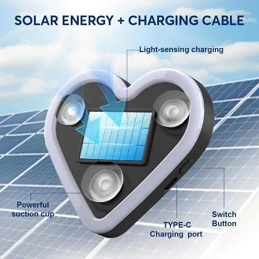 [GOLD] LumiHeart RGB Wireless Car Window Light With Smart Lighting