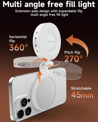 [GOLD] SnapLite Pro – CRI 95+ Magnetic 3-in-1 Selfie Light with Mirror