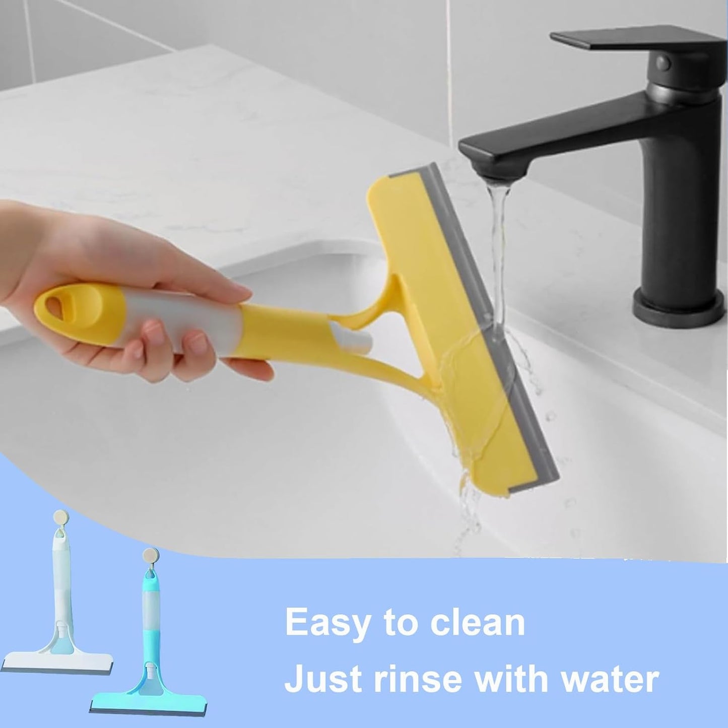 [GOLD] 3-in-1 Spray Window & Mirror Squeegee