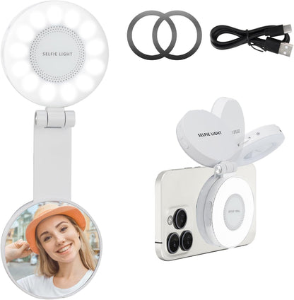 [GOLD] SnapLite Pro – CRI 95+ Magnetic 3-in-1 Selfie Light with Mirror