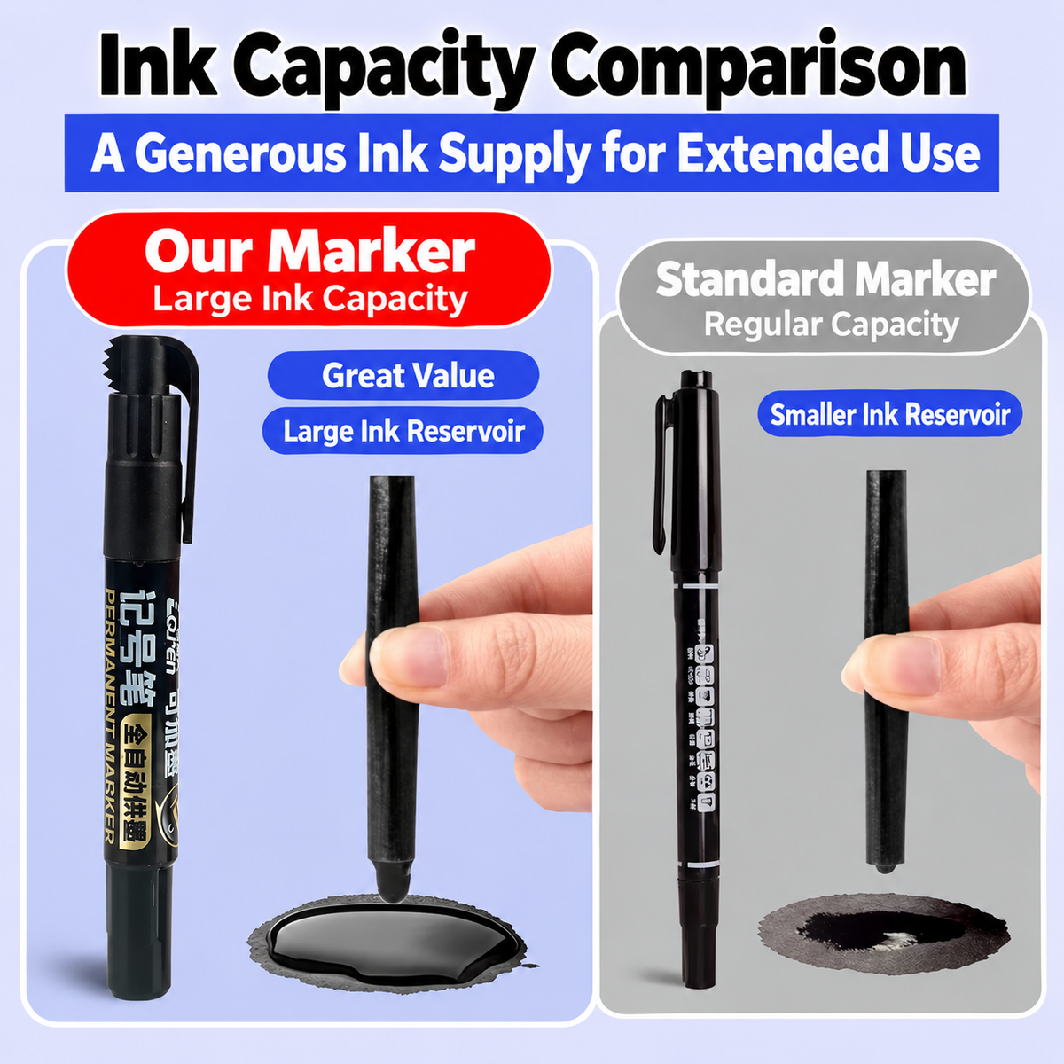 [GOLD #160.Ep446] 9-Pack Heavy-Duty Multi-Surface Permanent Markers