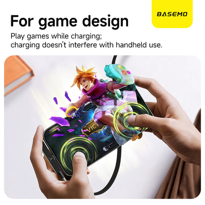 [GOLD] Basemo 2-in-1 240W Charging Cable with Hidden Phone Stand
