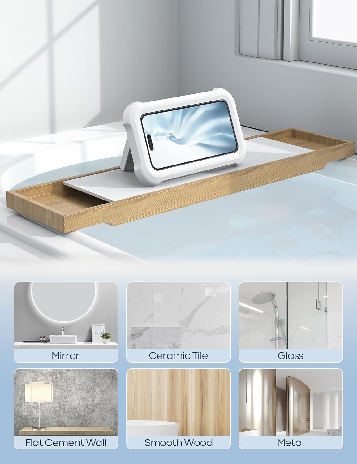 [GOLD] Waterproof 480° Shower Phone Holder – Wall & Bathtub Mount