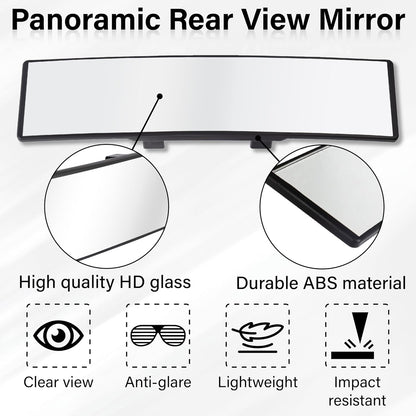 [GOLD] SnapView Panoramic Clip-On Rearview Mirror