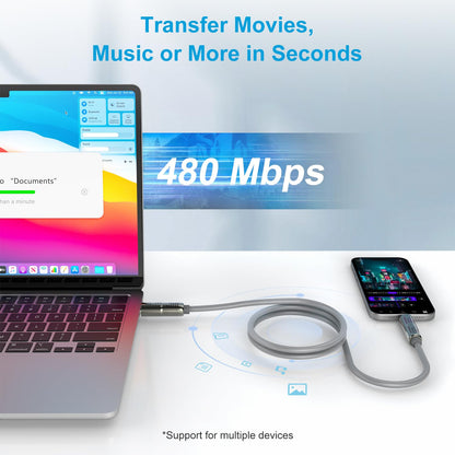 [GOLD] UniCore 240W 4-in-1 Fast Charging Cable – One Cable for Every Device