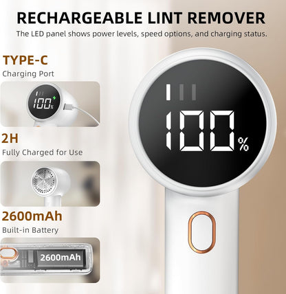 [GOLD] ReNewa – Rechargeable Fabric Shaver with LED Display