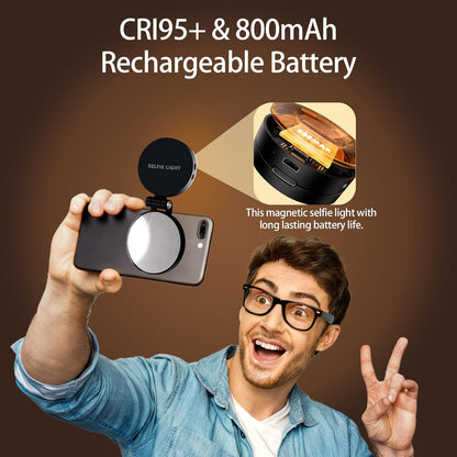 [GOLD] SnapLite Pro – CRI 95+ Magnetic 3-in-1 Selfie Light with Mirror