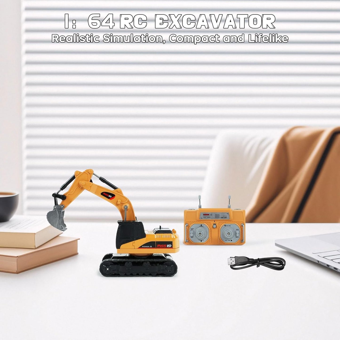 [GOLD] MicroCrew™ Mini RC Construction Series – Pocket Dump Truck, Excavator & Forklift Set