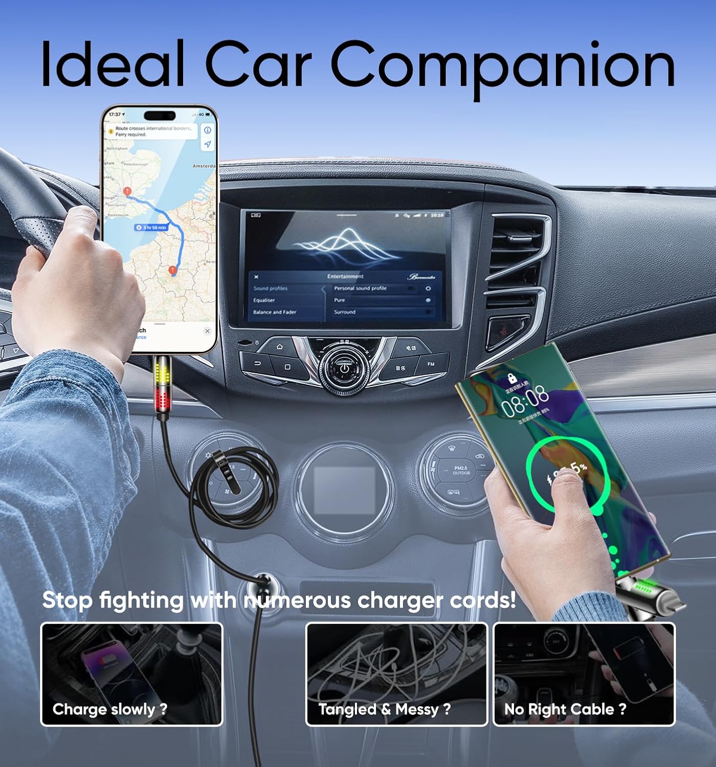 [GOLD] UniCore 240W 4-in-1 Fast Charging Cable – One Cable for Every Device