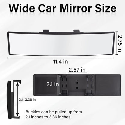 [GOLD] SnapView Panoramic Clip-On Rearview Mirror