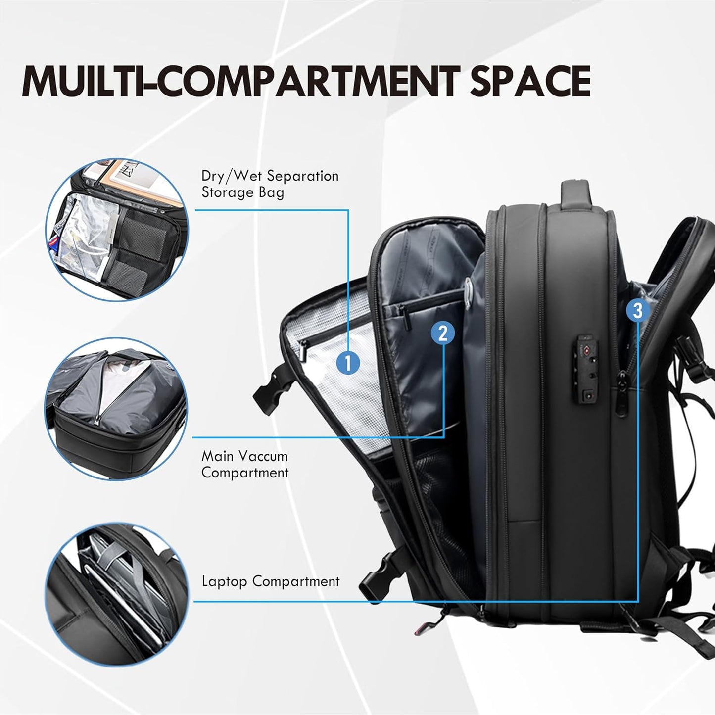 [GOLD] AirSeal Pro – Vacuum Compression Travel Backpack