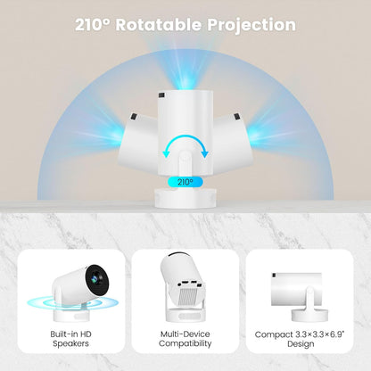 [GOLD] VistaCast Mini 210° Smart Projector with Extra Large-Screen Display